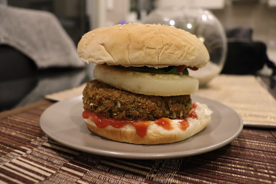 Veggie Burgers with Vegan Haloumi